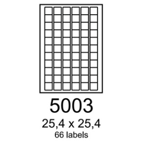 etikety RAYFILM 25,4x25,4 univerzálne biele R01005003F (1.000 list./A4)