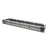 Modular Patch Panel, shielded, 48-port label field, 1U, rack mount, black RAL 9005