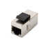 CAT 6 modular coupler, shielded RJ45 to RJ45, for panel connection