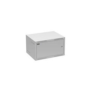 Rozvaděč nástěnný GrandN 6U 450mm, dveře plech, RAL 7035, GrandN-6U-645-21-G