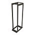 Rozvaděčový rám 19" 45U 600x1000, černý, vysokonosný, nosnost 1200 kg, komplet, VR-45-B