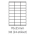 etikety ECODATA Samolepiace 70x35 univerzálne biele 24ks/A4 (100 listov A4/bal.)