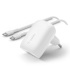 Belkin 30W PD 3.0 PPS USB-C Wall Charger + USB-C/USB-C kábel 1m - White