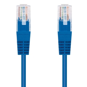 Cable C-TECH patchcord Cat5e, UTP, blue, 0.25m