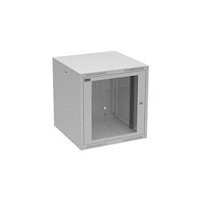 Rozvaděč nástěnný GrandN DUO 12U 600mm, dveře sklo, RAL 7035, GrandND-12U-66-11-G