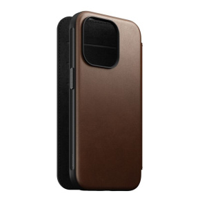 Nomad puzdro Modern Leather Folio Magsafe pre iPhone 15 Pro - Brown