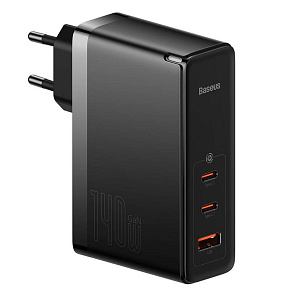Baseus CCGP100201 GaN5 Pro Fast Nabíjačka USB + 2xUSB-C 140W Black Baseus CCGP100201 GaN5 Pro Fast Nabíjačka USB + 2xUSB-C 140W Black