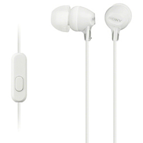 SONY slúchadlá MDR-EX15AP, handsfree, biele SONY slúchadlá MDR-EX15AP, handsfree, biele