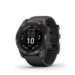 Garmin fenix 7X Pro Sapphire Solar, Carbon Gray DLC Titanium, Black Band