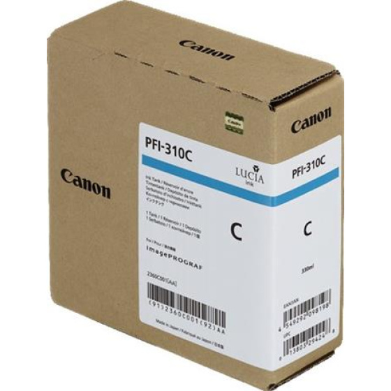 kazeta CANON PFI-310C cyan TX-2000/2100/3000/3100/4000/4100 (330ml) (2360C001)