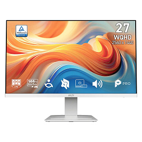 MSI Pro/MP273QW E14/27"/IPS/QHD/144Hz/1ms/Biela/3R MSI Pro/MP273QW E14/27"/IPS/QHD/144Hz/1ms/Biela/3R