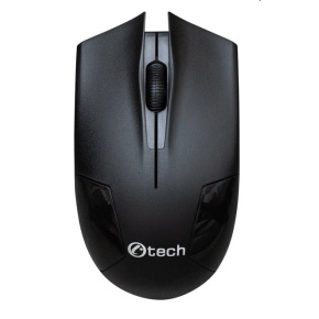 Mouse C-TECH WLM-08, black, wireless, 1200DPI, 3 buttons, USB nano receiver