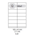 etikety ECODATA Samolepiace 105x41 univerzálne biele (100 listov A4/bal.)