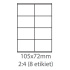 etikety ECODATA Samolepiace 105x72 univerzálne biele (1000 listov A4/bal.)