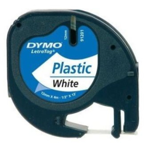 páska DYMO 59422 LetraTag White Plastic Tape (12mm) (S0721660/S0721560)
