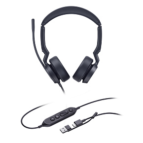 Yealink UH44 Dual Teams USB-C/A, drôtová náhlavná Yealink UH44 Dual Teams USB-C/A, drôtová náhlavná