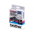 páska BROTHER TX335 biele písmo, čierna páska Tape (12mm)