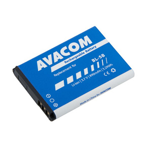 Batéria AVACOM GSNO-BL5B-S890 do mobilu Nokia 3220, 6070, Li-Ion 3,7 V 890mAh (náhrada BL-5B) Batéria AVACOM GSNO-BL5B-S890 do mobilu Nokia 3220, 6070, Li-Ion 3,7 V 890mAh (náhrada BL-5B)