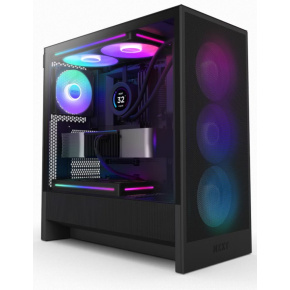 NZXT case H5 Flow RGB / 360 mm RGB core fan / mesh / Black