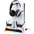 iPega P5S006 Multifunkčný Nabíjací RGB Stojan s Chladením pre PS5 Slim White