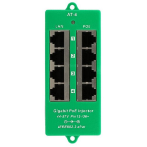 POE-PAN4-GBATF 802.3af/at 4port shielded gigabit PoE panel