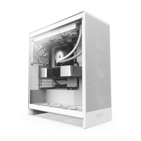 NZXT case H7 Flow / 2x 120 mm fan / tempered glass / mesh panel / white