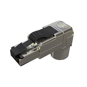 Konektor MPTL 90° RJ45 CAT5E STP samořezný SXRJ45-5E-STP-BK-SA-U