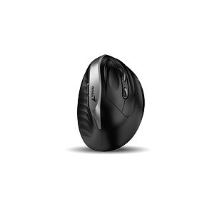 Genius Ergo 8250S/Vertikálna/Optická/Pre pravákov/1 600 DPI/Bezdrôtová USB/Čierna-strieborná