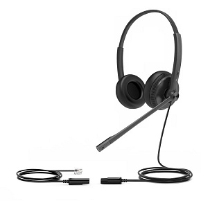 Yealink YHS34 Dual náhlavná súprava na obe uši s QD-RJ9 konektormi Yealink YHS34 Dual náhlavná súprava na obe uši s QD-RJ9 konektormi