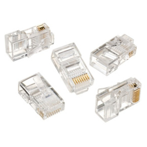 Modular plug 8P8C for solid LAN cable, UTP