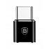 Baseus adaptér z microUSB na USB-C čierny