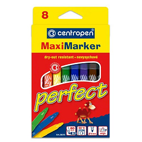 Značkovač Perfect CENTROPEN 8610/8 farieb, nevysychajúce