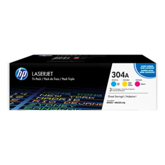 TONER HP CF372AM Troj-Pack HP304A CC531A+CC532A+CC533A 3x (2800 str.)