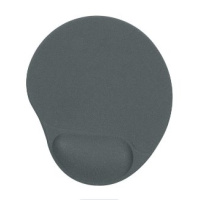 Gel mouse pad with wrist support, grey, ergonomic