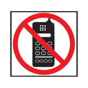 Etikety Info- Zákaz používania mobilu